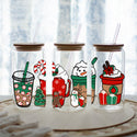 Christmas Coffee Glass Tumbler