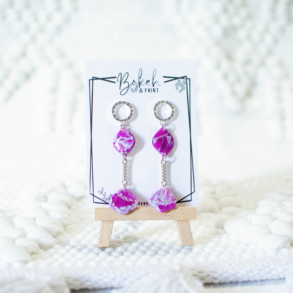 Marble Magenta Diamonds