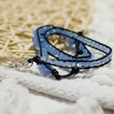 Sparkle Blue & Black Wrap Bracelet