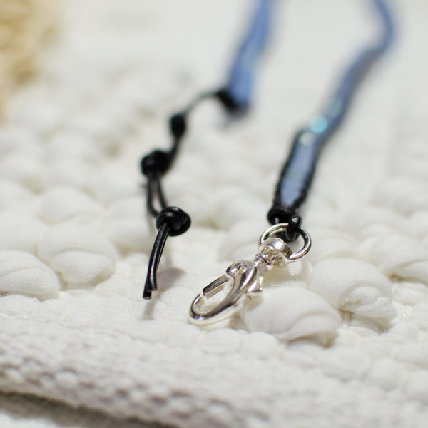 Sparkle Blue & Black Wrap Bracelet