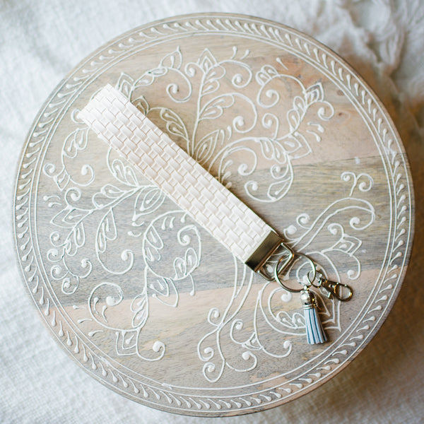 Wristlet - Woven White