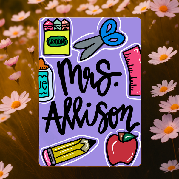Painted Teacher Clipboard - School Supplies