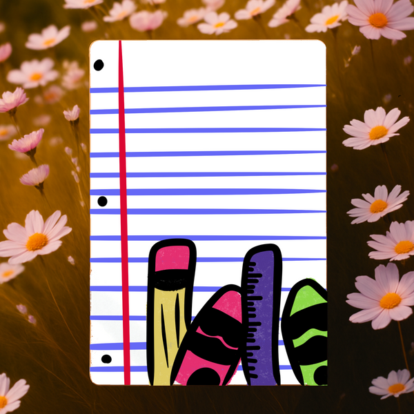 Painted Teacher Clipboard - Notebook Paper & Supplies