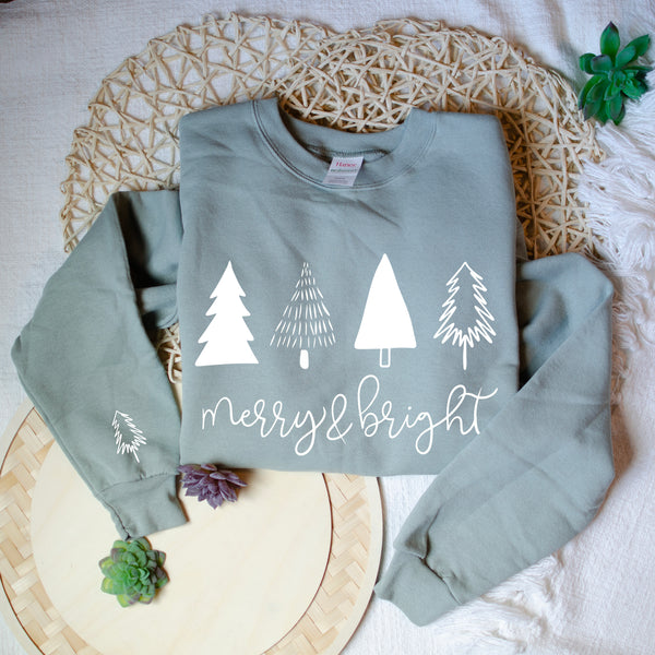 Merry & Bright Trees Sweatshirt