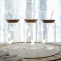 White Christmas Trees Glass Tumbler