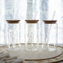 White Tulips Glass Tumbler