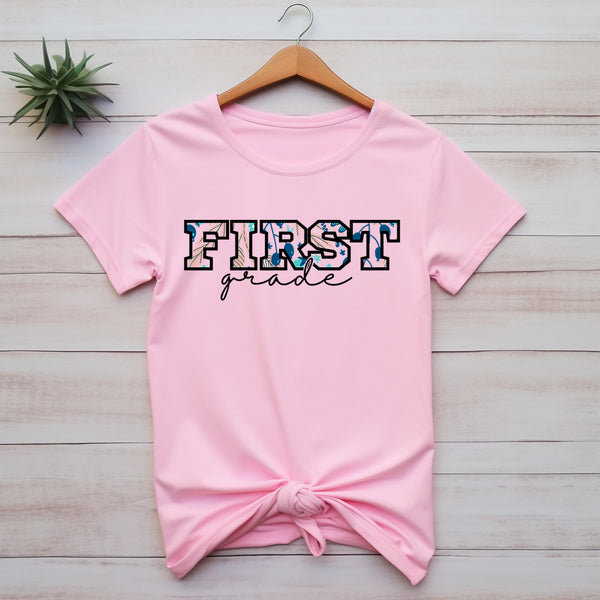 Custom with script - Blue & Tan Greenery