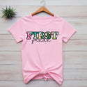 Custom with script - Green & Pink Floral