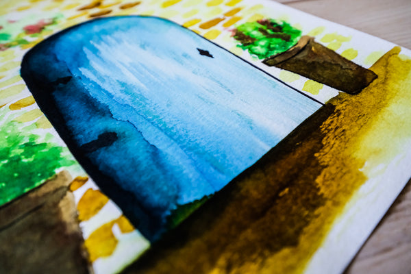 Blue Door - Original Watercolor