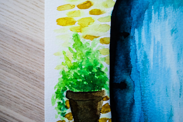 Blue Door - Original Watercolor
