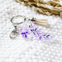 Purple Floral Keychain