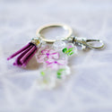 Splatter Pink Flower Keychain