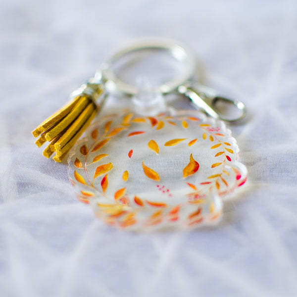 Fall Circle Keychain