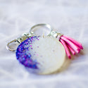 Purple & Pearl Keychain
