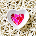 Red & Pink Ceramic Jewelry Dish