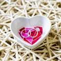 Red & Pink Ceramic Jewelry Dish