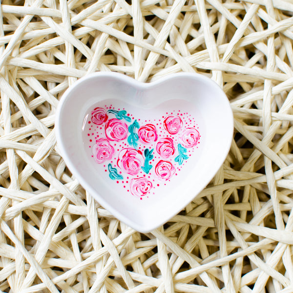 Roses Ceramic Jewelry Dish
