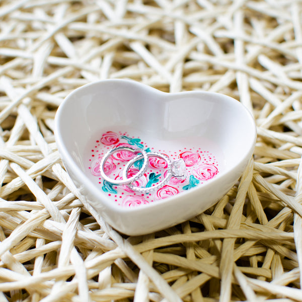 Roses Ceramic Jewelry Dish