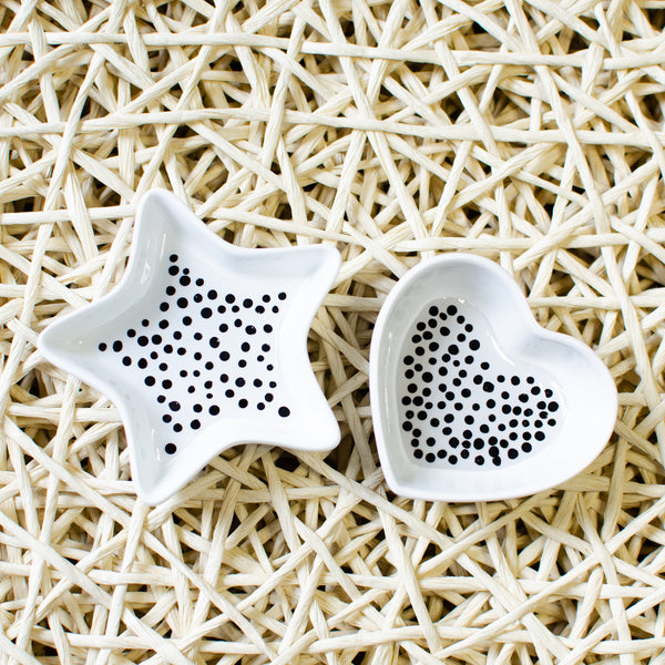 Polka Dots Ceramic Jewelry Dish