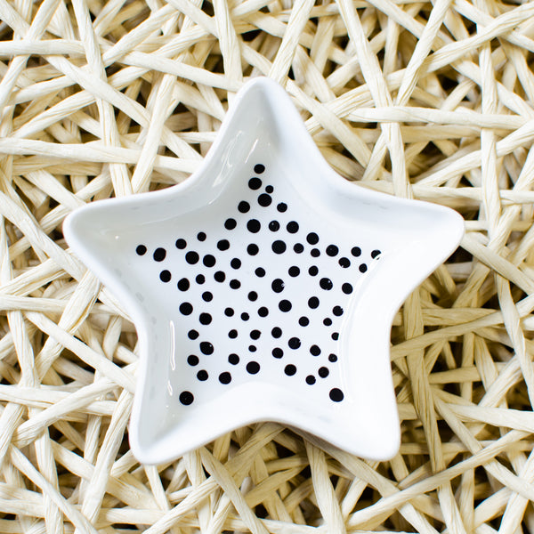 Polka Dots Ceramic Jewelry Dish