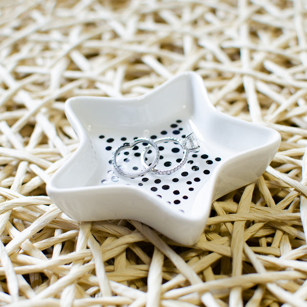 Polka Dots Ceramic Jewelry Dish
