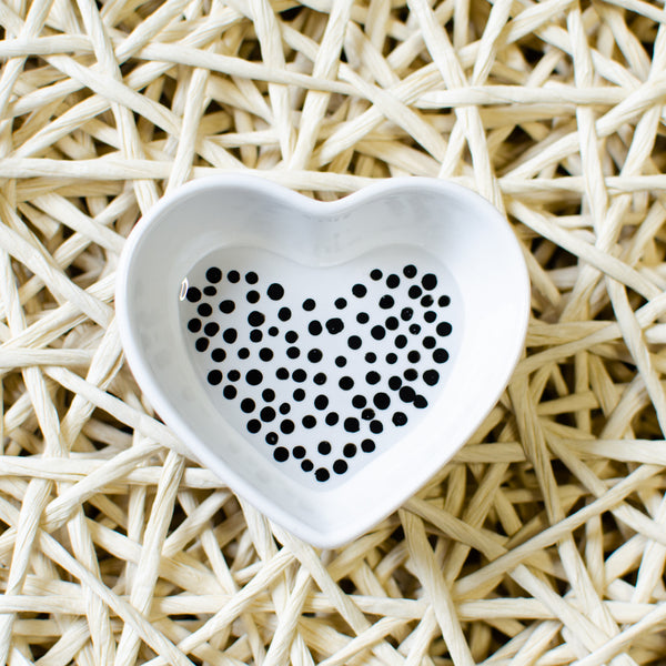 Polka Dots Ceramic Jewelry Dish