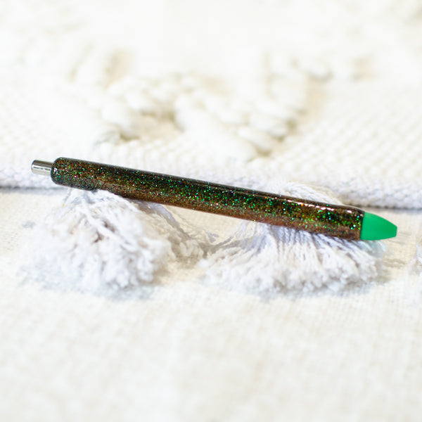 Green & Yellow Glitter Pen