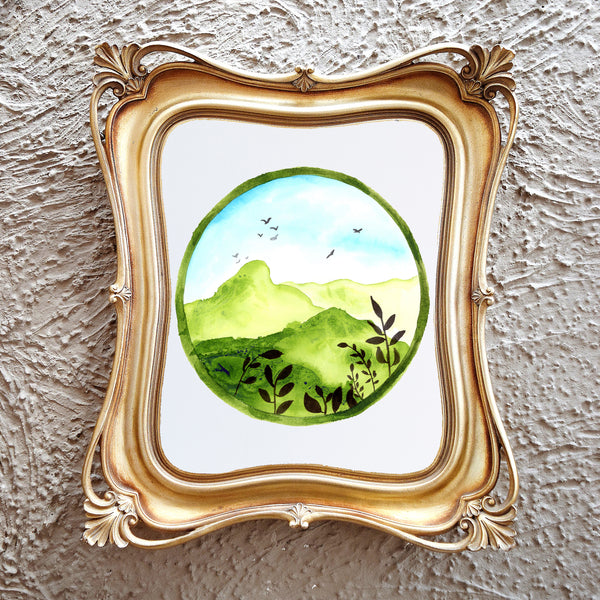 Green Mountains - Art Print