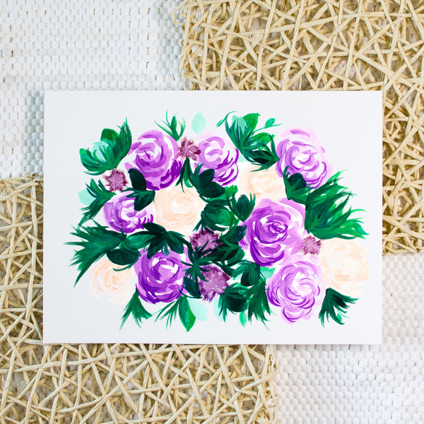 Lavender Bouquet- Original Watercolor