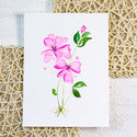 Splatter Pink Flower - Original Watercolor