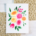 Yellow & Pink Floral - Original Watercolor